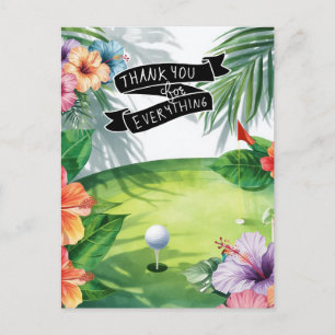 Golf Hawaii themed Flat Thank You Card