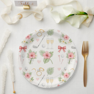 Golf Hawaii themed for Hawaiian Gifts for Wedding Paper Plate