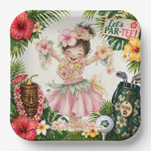 Golf Hawaii themed for Hawaiian Golfer Party Paper Plate