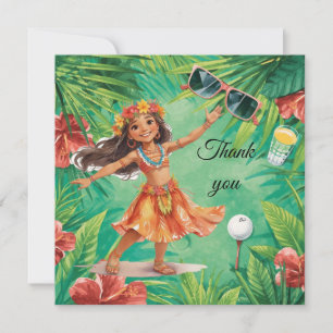 Golf Hawaii Themed Thank You Card 