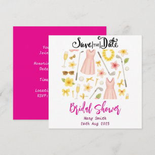 Golf Hawaiian themed Bridal Shower Bachelorette Save The Date