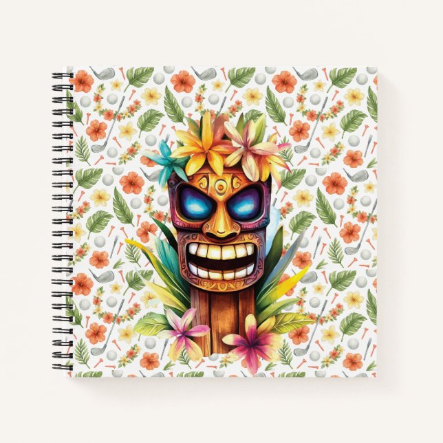 Golf Hawaiian themed for Hawaii Golfer  Notebook (Front)