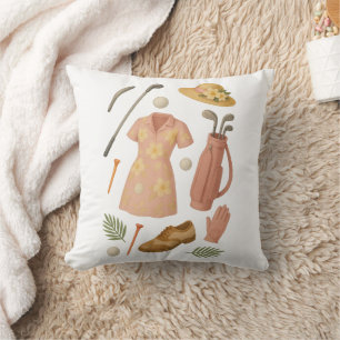 Golf Hawaiian themed Golfer  Cushion