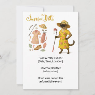 Golf  Hawaiian Woman Golfer at the Green Invitation