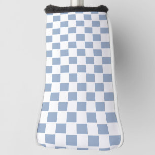 Golf Head Cover Blue & White Chequered Square