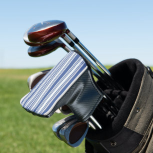 Golf Head Cover Blue & White Stripe