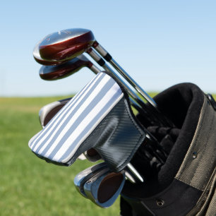Golf Head Cover Blue & White Stripe