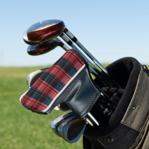 Golf Head Cover Classic Red & Blue Plaid