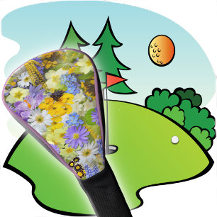 GOLF HEAD COVER - Flower Garden Floral Design