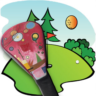 GOLF HEAD COVER - Heavy Red by Wassily Kandinsky