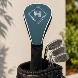 Golf Head Cover Modern Geometric Monogram