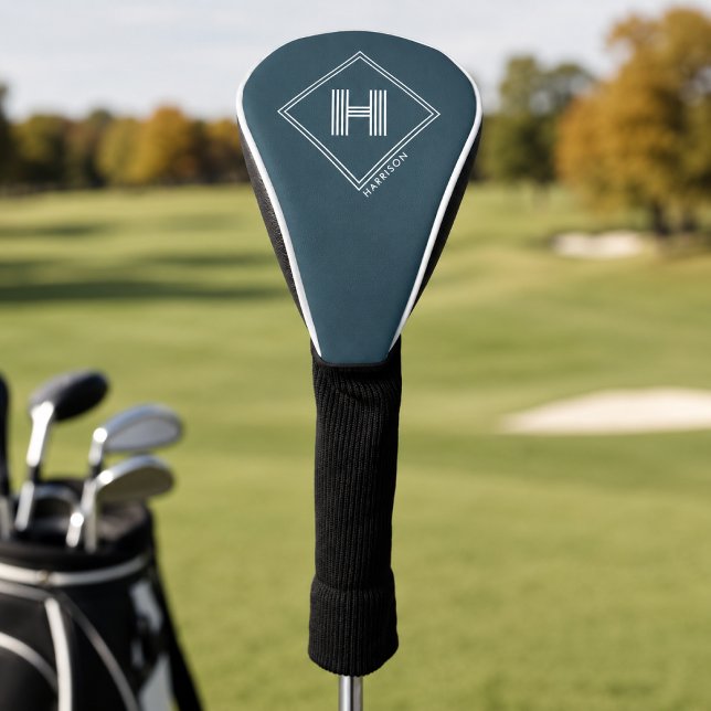 Golf Head Cover | Modern Geometric Monogram (Creator Uploaded)
