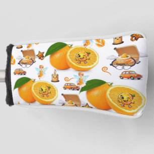 Golf Head Cover Orange Fruit Candles Fairy