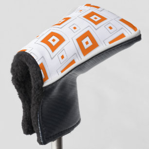 Golf Head Cover Orange & White Square