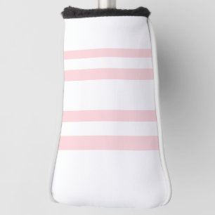 Golf Head Cover Pink & White Stripe