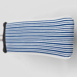 Golf Head Cover Rugged Blue & White Stripe