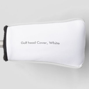 Golf head Cover, White Cover
