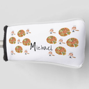 Golf Head Cover White Pizza