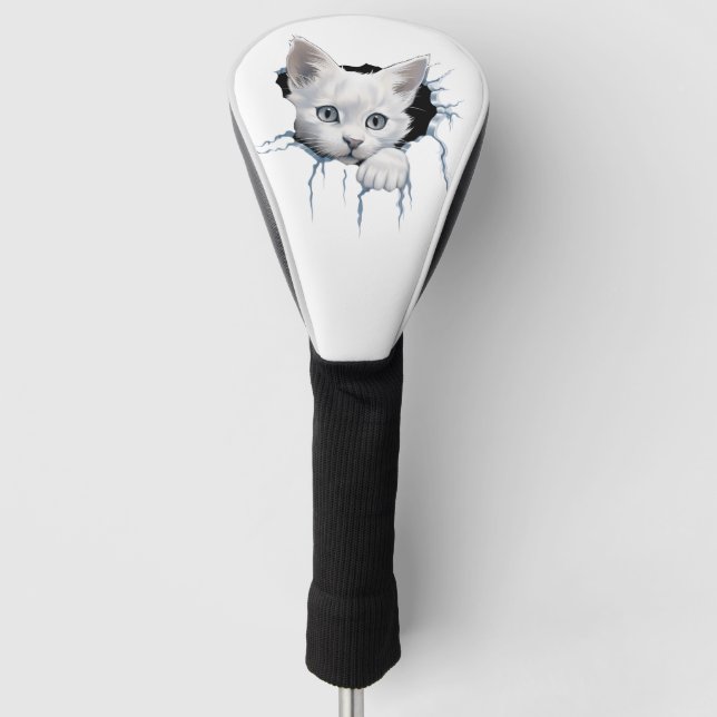 Golf Head Cover With Cat (Front)