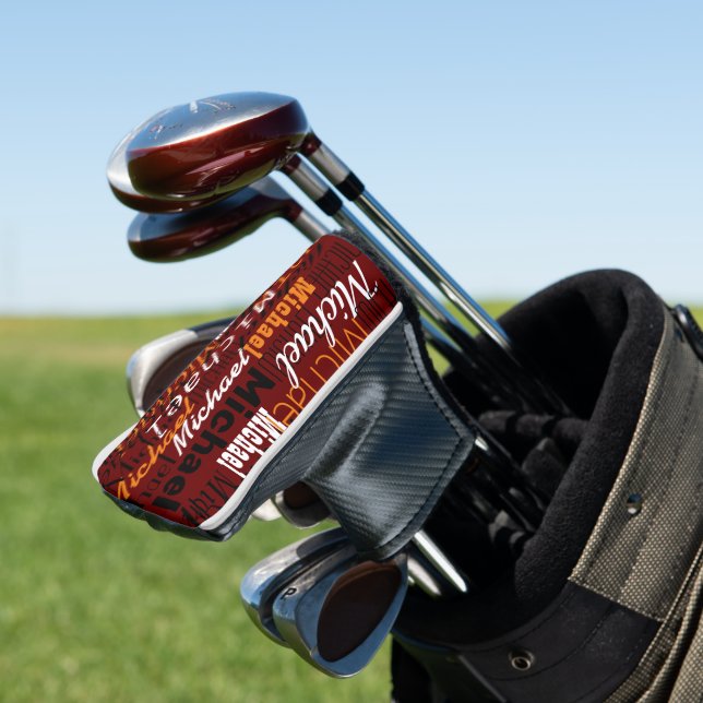 Golf Head Cover with his name (In Situ)