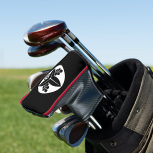 GOLF HEAD COVER WITH STONE HOLDER AND STAND-UP REL