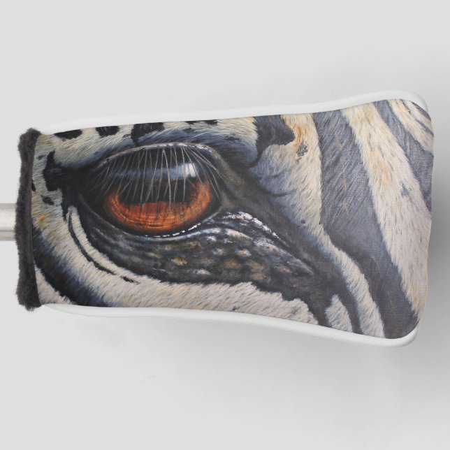 Golf Head Cover Zebra Eye (Front)