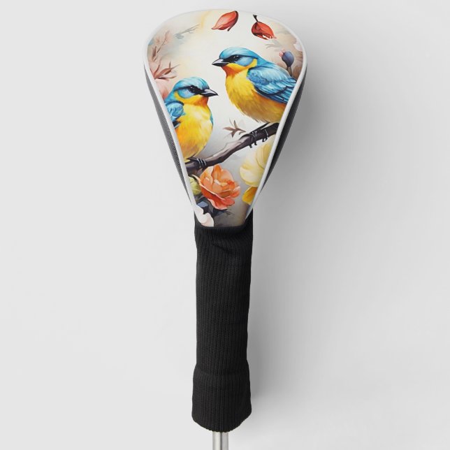 Golf Head, Driver Cover - Blue Birds (Front)