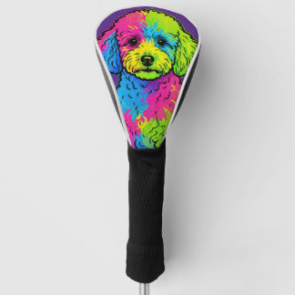 Golf headcover in the image of a Toy Poodle
