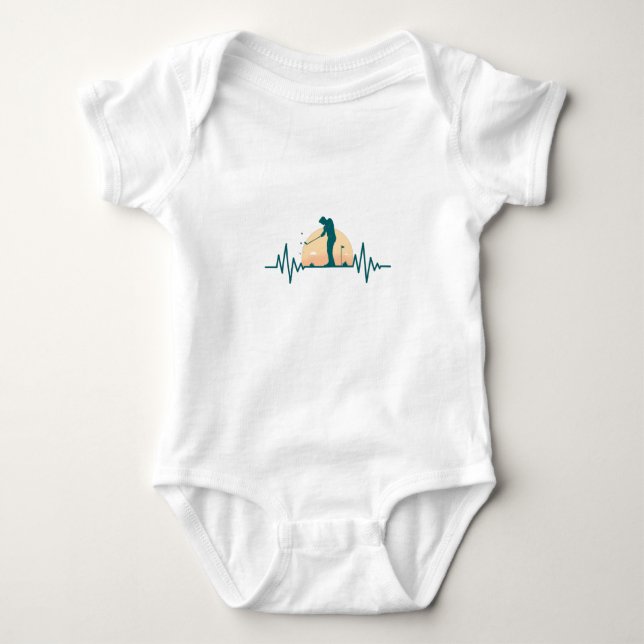 Golf Hearbeat Baby Bodysuit (Front)