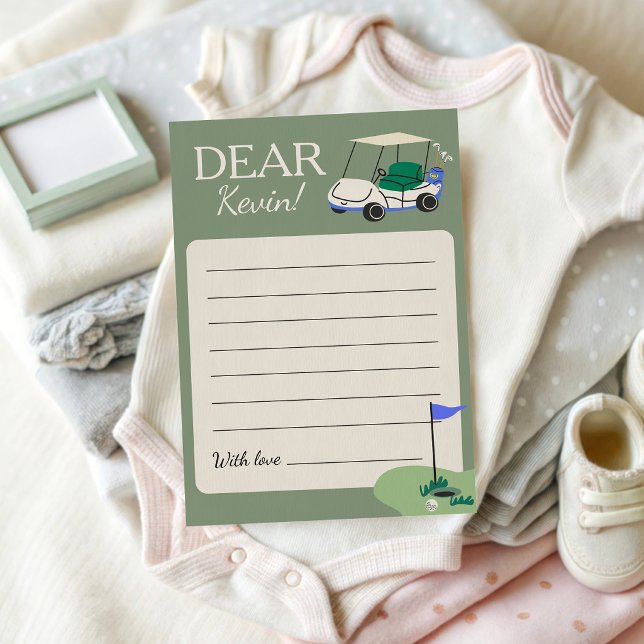Golf Hole in ONE 1st Birthday Time Capsule Card (Creator Uploaded)
