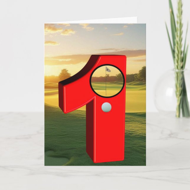 Golf. Hole in one. Card (Front)