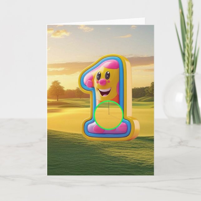 Golf. Hole in one. Card (Front)