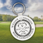 Golf Hole in One Classic Custom Key Ring<br><div class="desc">Featuring an aged stamp effect classic retro design. Personalise the name,  location hole number and date to create a great keepsake to celebrate that fantastic hole in one. Designed by Thisisnotme©</div>