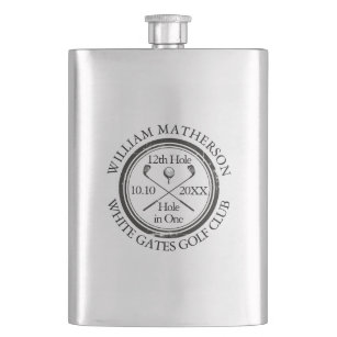 Golf Hole in One Classic Personalised Hip Flask