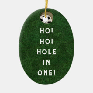 Golf Hole-in-one Collectable. Ceramic Tree Decoration