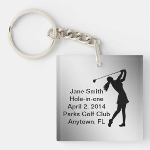 Golf Hole-in-one Commemoration Customisable Key Ring