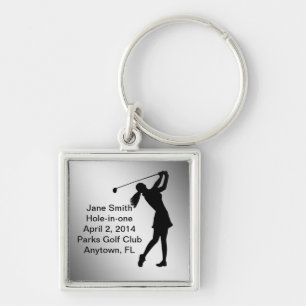 Golf Hole-in-one Commemoration Customisable Key Ring
