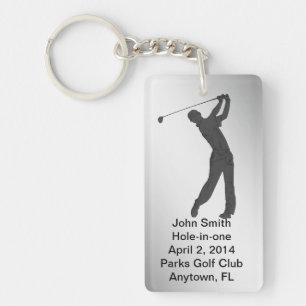 Golf Hole-in-one Commemoration Customisable Key Ring
