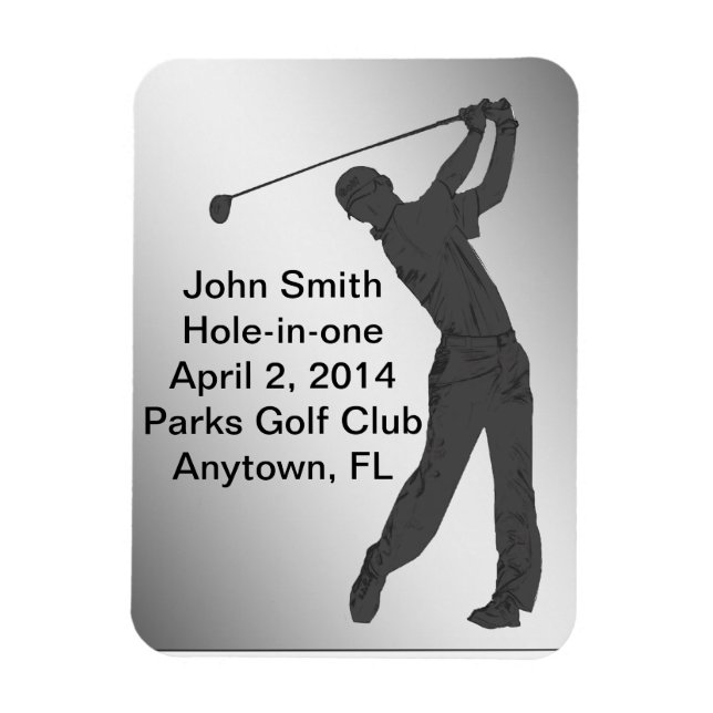 Golf Hole-in-one Commemoration Customisable Magnet (Vertical)