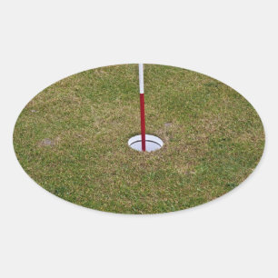 Golf hole oval sticker