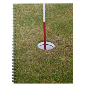 Golf hole spiral notebook