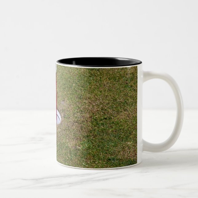 Golf hole Two-Tone coffee mug (Right)