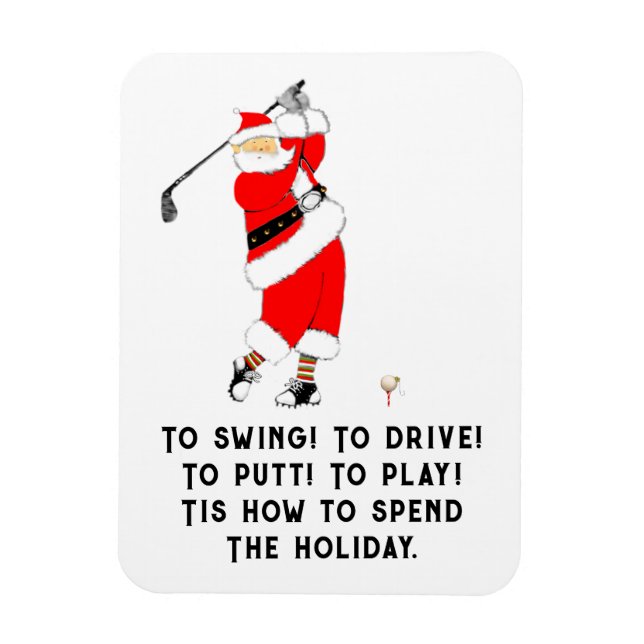 Golf Holiday Gift Magnet (Vertical)