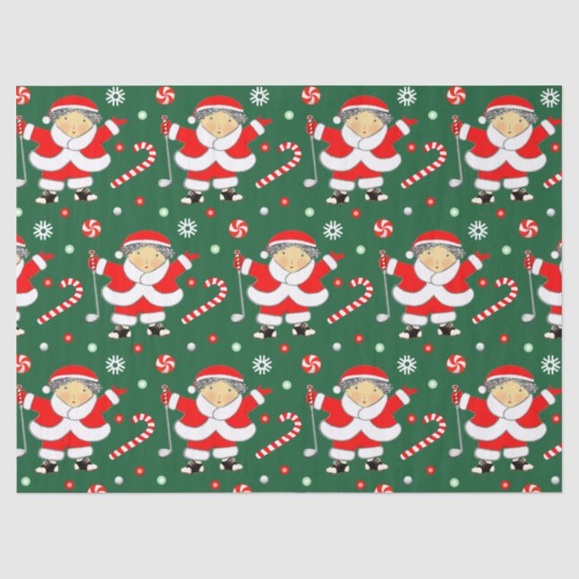 Golf Holiday Gift Tissue Paper (Front)