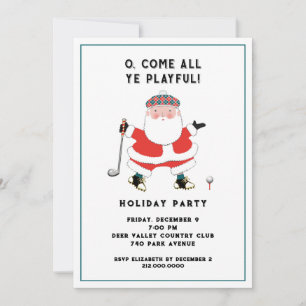 Golf Holiday Party Invitation