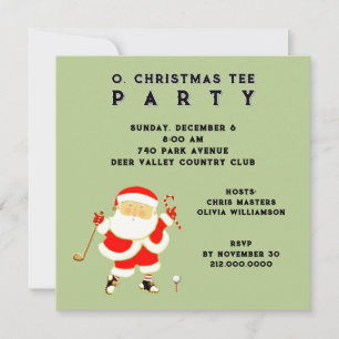 Golf Holiday Party Invitations