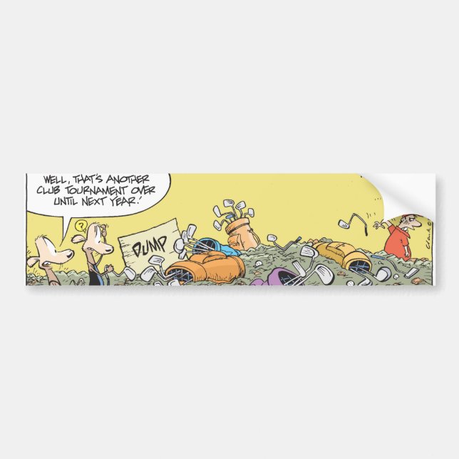 Golf Humour Bumper Sticker (Front)