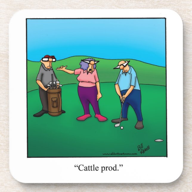 Golf Humour Coaster Set For Couple (Front)