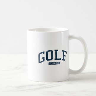 Golf Illinois Il College University Style Blue Coffee Mug