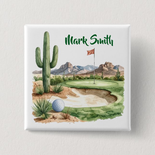 Golf  in Arizona  15 Cm Square Badge (Front)